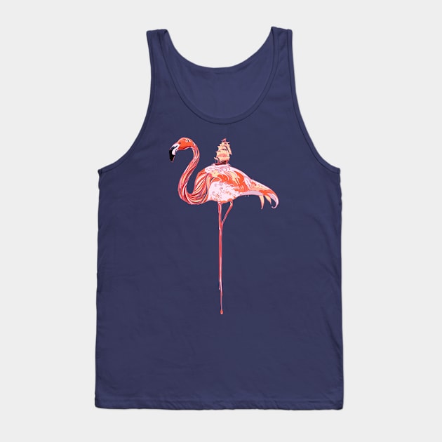 Flamingo & Sea Tank Top by huebucket